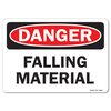 Signmission OSHA Danger Sign, Falling Material, 10in X 7in Aluminum, 7" W, 10" L, Landscape, Falling Material OS-DS-A-710-L-19361